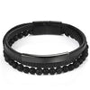 Jiayiqi Fashion Natural Stone Beads Men Bracelet Multilayer Leather Bracelet Punk Jewelry Stainless Steel Magnetic Clasp Bangles