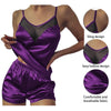 2021 Summer Women's Pajamas Set V-Neck Stretch Satin nightie for women Sexy Lingerie Sleepwear Pajamas Nightwear Home Clothes