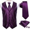 Hi-Tie Silk Adult Men's Vest for Suit Luxury Paisley Floral Plaid Suit Vest and Tie Set Blue Gold Red Sliver Wedding Vest Men