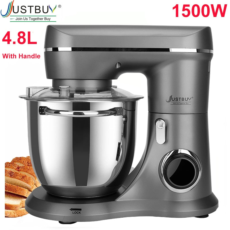 24 Month warranty Food Processor 1500W 6-speed Kitchen Stand Mixer Cream Egg Whisk Blender Cake Dough Mixer Bread Maker Machine