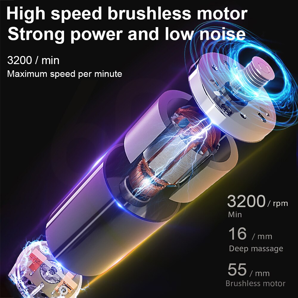 Youmay Mini Massage Gun Muscle Massager LCD Display Body Deep Tissue Fascia Gun Pain Relief Relaxation Slimming Shaping