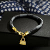 Enthusiasm Classic Women Bracelet Brown Leather Gold Alloy Cute Love Bag Pendant Women Bracelets for Men and Women Jewelry Gifts