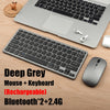 Bluetooth 5.0 & 2.4G Wireless Keyboard and Mouse Combo Mini Multimedia Keyboard Mouse Set For Laptop PC TV iPad Macbook Android