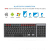 Zienstar Standard Full-Size Wireless Bluetooth Keyboard for Ipad,MACBOOK,LAPTOP,Computer and Android Tablet,Rechargeable Battery - Surprise store
