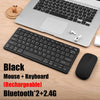 Bluetooth 5.0 & 2.4G Wireless Keyboard and Mouse Combo Mini Multimedia Keyboard Mouse Set For Laptop PC TV iPad Macbook Android