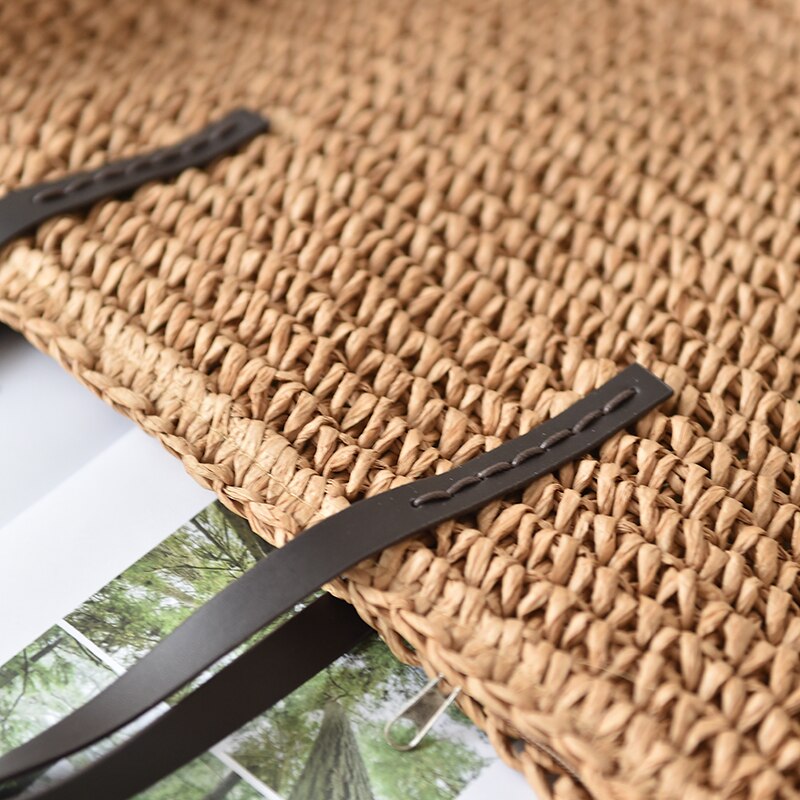 Women Straw Beach Bag Vogue Travel Holiday Vacation Leisure Handmade Woven New Tote Shopping Large Capacity Ladies Shoulder Bags