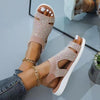 Summer Women Sandals Casual Platform Sandalias Crystal Open Toe Slip-On Solid Flats Chaussure Femme Beach Shoes for Women 2021