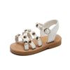 Kids Slippers 2021 Summer Girls Fashion Brand Princess Soft Flats Children Princess Pearl Beach Sandals Outdoor Dress Baby Shoes
