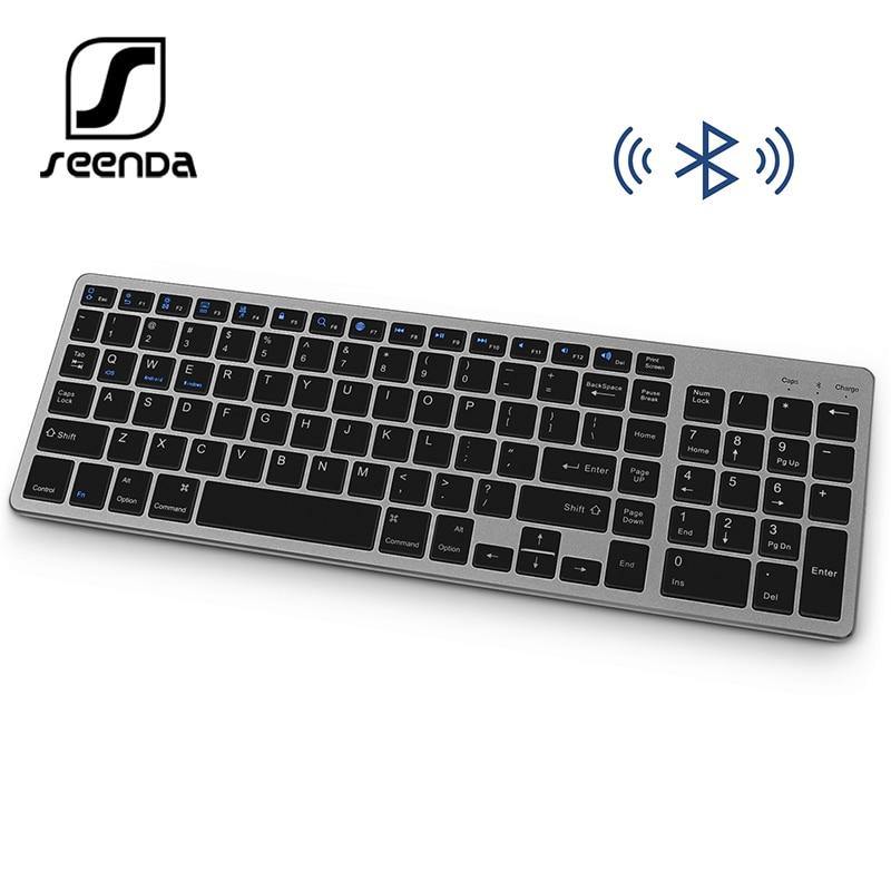 SeenDa Bluetooth Wireless keyboard for Tablet Laptop Smartphone Rechargeable Portable Wireless Keyboard with Number Pad - Surprise store