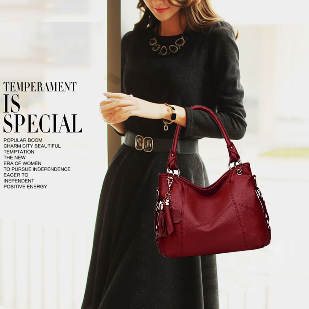 Women Leather Handbags Women Messenger Bags Female Crossbody Bags Ladies Designer Shoulder Bag Top-handle Bag Vintage Retro Tote