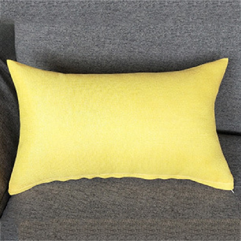 Rectangular Cushion Cover 30x50 Polyester Pillowcase Decorative Sofa Cushions Pillowcover Home Decor Black Yellow Pillow Cases