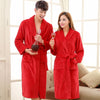 New Arrival Luxury Winter Long Bathrobe Warm Silk Flannel Kimono Bath Robe for Women Men Night Dressing Gown Bridesmaid Robes