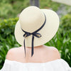 Big side Beach big brim hat casual summer caps Ladies shade Black belt Woman Europe America sun hats hand made women straw cap - Surprise store
