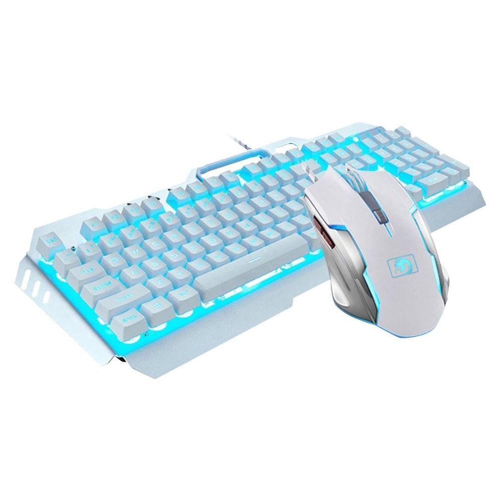 K670 Wireless Rechargeable Gaming Keyboard + Mouse Set LED Backlit Mechanical Feel USB Keyboards Mice Combos - Surprise store