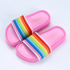 Children's Sandals for Girls Rainbow Straps Baby Slippers Kid's Summer Outdoor LED Flash lighted Slipper Luminous 1pairs/2pcs