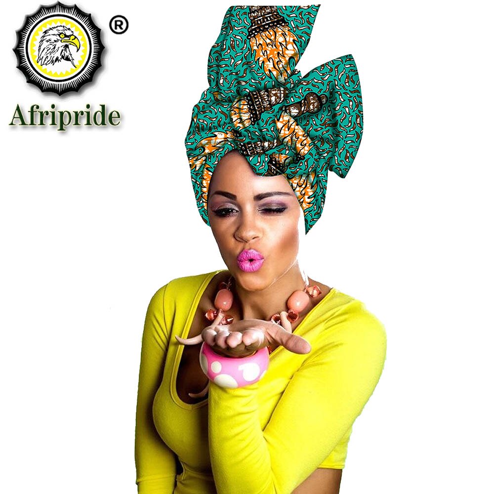 2020 African New fashion Ankara Headwrap Women African Traditional Headtie Scarf Turban 100% Cotton Wax AFRIPRIDE sexy S002