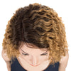 Trueme Short Water Wave L Part Lace Human Hair Wigs Remy Brazilian Lace Part Wig Pixie Cut Short Bob Curly Wigs For Black Women
