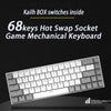 FL ESPORTS 68 Keys Hot Swap Socket Gaming Mechanical Keyboard Kailh box switch inside for PC Laptop Office Work