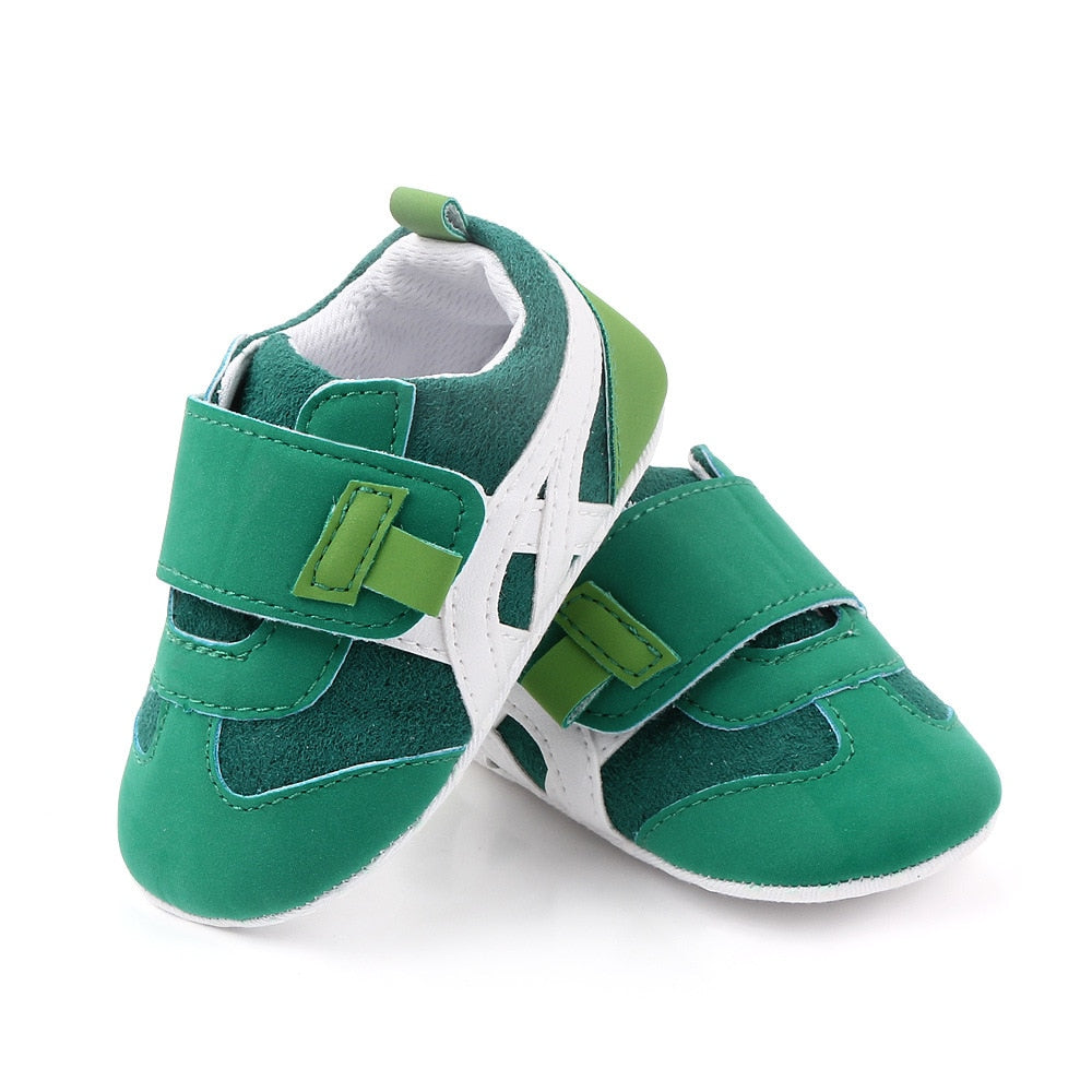 New Spring Autumn Baby Shoes Baby Boys Casual Soft Sole PU Suede Leather shoes Crib Anti-slip Sneakers First Walkers 0-18M