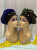 Shining Sequins Muslim Turban Cap Women Sequence Ready Female Head Wraps African Auto Gele Aso Oke Headwear Already Made Headtie