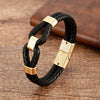 24 Style Classic Men Leather Bracelet Simple Metal Magnetic Button Hand-woven Rope Unisex Women Bangles 2020 Jewelry Accessories