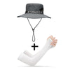 UPF 50+ Summer Hats Men Sun Protector UV-proof Breathable Bucket Hat Large Wide Brim Hiking Outdoor Fishing Beach Cap Cowboy New