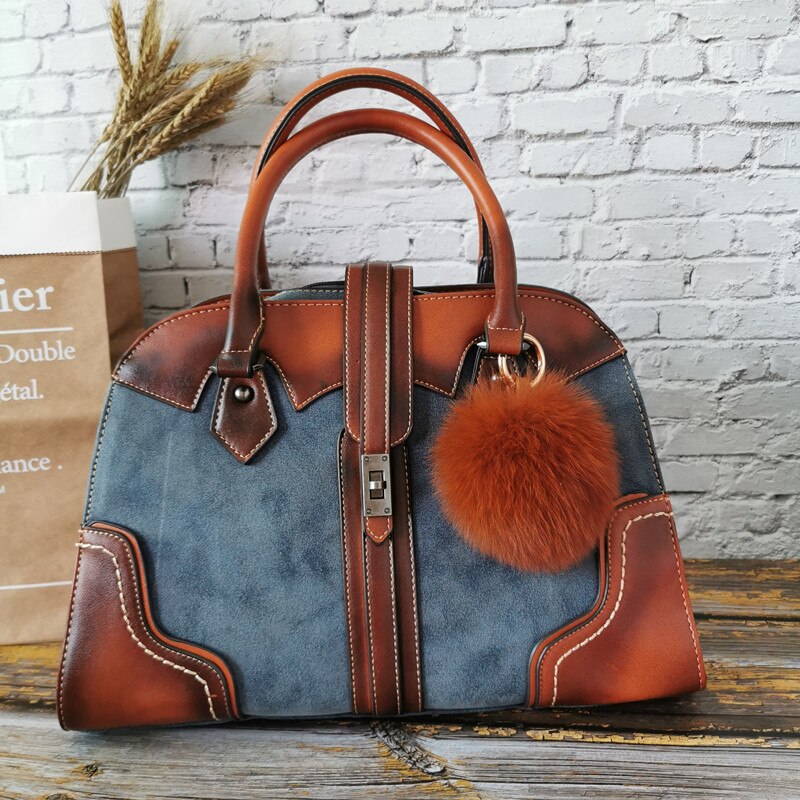 IMYOK New Designer Casual Women Tote Vintage Hand Bags Soft Leather Laides Shoulder Bag High Quality Sac a Main Femme