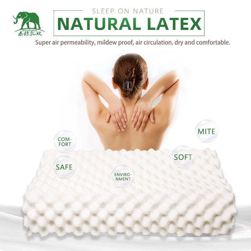 Thailand Pure Natural Latex Pillow Remedial Neck Protect Vertebrae Health Care Orthopedic Pillow Natural Children latex pillow