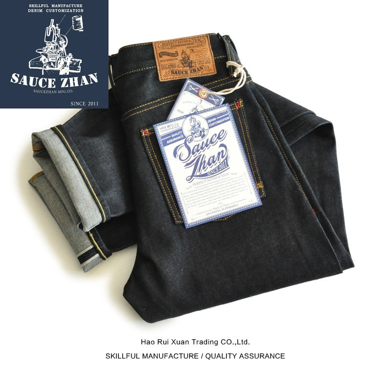 SauceZhan 310XX-HS Men's Jeans Slim Fit Jeans Selvedge Jeans Jeans Raw Denim Indigo Jeans Men Free Shipping Mens Skinny Jeans