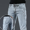 Brand 2020 New Arrivals Jeans Men Quality Casual Male Denim Pants Straight Slim Fit Dark Grey Men's Trousers Yong Man