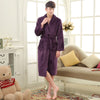 New Arrival Luxury Winter Long Bathrobe Warm Silk Flannel Kimono Bath Robe for Women Men Night Dressing Gown Bridesmaid Robes