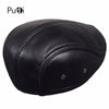 HL041 Men's Leather Baseball Cap Brand New Style Sheep Leather Beret Newsboy Belt Hunting Gatsby Black Caps Hats