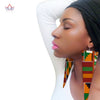 Trendy African Fabric Earrings Handmade Earrings For Women Party Gift African Print Ankara Big Oversized Drop Earrings WYB279