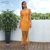 Adyce 2020 New Summer Women Fringe Bandage Dress Vestidos Sexy Sleeveless Tassel Bodycon Club Midi Celebrity Evening Party Dress - Surprise store