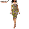 African wax summer bodycon dresses for women AFRIPRIDE tailor made adjustable sleeves knee length women party dress A1925006 - Surprise store
