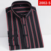 Vertical Striped Shirt Elastic Stretch Long Sleeved Business Men Dress Shirts Formal Casual Standard Fit Fashion Man's Clothing