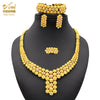 Jewelery Set Rings Jewelry Gold Plated Fashion Jewelries Women Bridal Wedding Dubai African Chokers Necklace Earrings Nigeria