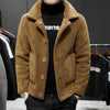 Men winter keep warm Woolen  Coats Men's granular woollen cloth Double sided Woolen Jackets Plus size S-4XL