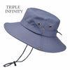 Outdoor Summer Men's Sun Hat Wide Brim Breathable Mountaineering Hiking Bucket Hat Anti-UV Sun Protection Sunshade Fishing Hat