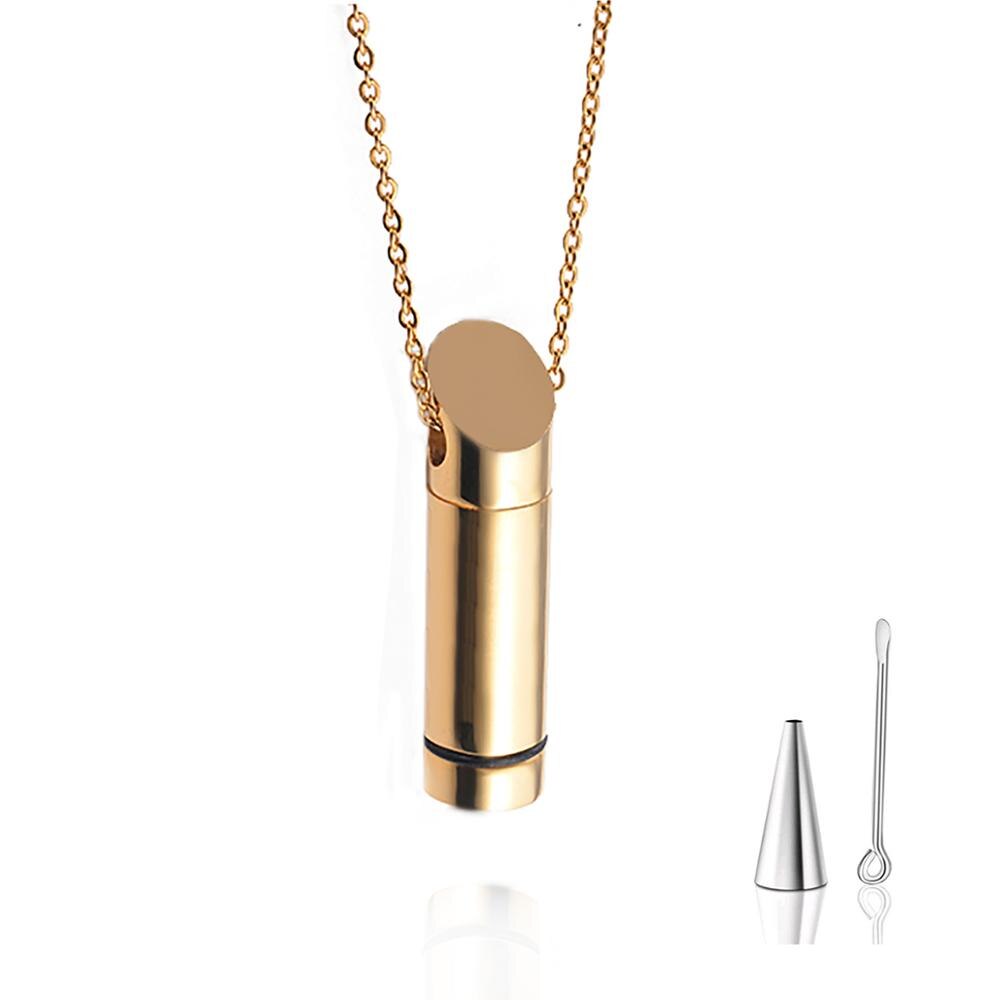 Stainless Steel 3 Colors Cremation Jewelry Ash Urn Necklace Pendant For Men Hip Hop Male Gifts