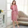 New Arrival Luxury Winter Long Bathrobe Warm Silk Flannel Kimono Bath Robe for Women Men Night Dressing Gown Bridesmaid Robes