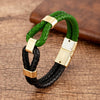 24 Style Classic Men Leather Bracelet Simple Metal Magnetic Button Hand-woven Rope Unisex Women Bangles 2020 Jewelry Accessories