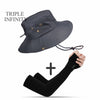 Outdoor Summer Men's Sun Hat Wide Brim Breathable Mountaineering Hiking Bucket Hat Anti-UV Sun Protection Sunshade Fishing Hat