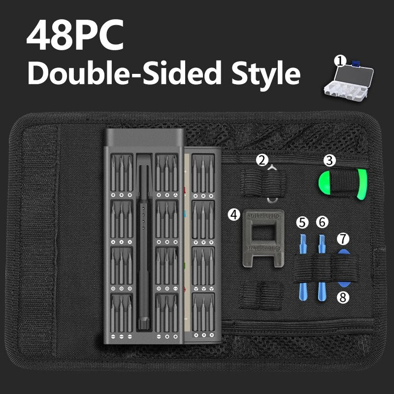 DTBD 4.2V Electric Screwdriver Set Smart Rechargeable Cordless Power Screw Driver Kit with LED Light Lithium Battery Operated