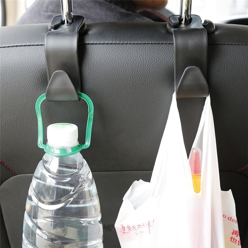 2PCS 20KG Car Seat Back Hook Auto Headrest Organizer Storage Hanger Hook for Groceries Bag Handbag Car Accessories Interior