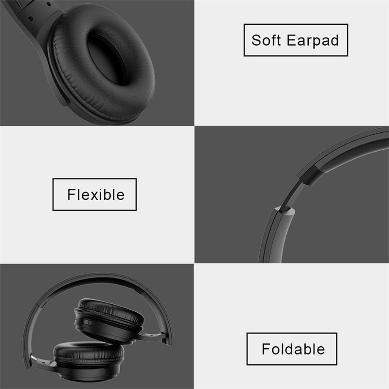 H1 Pro Bluetooth Headphones HIFI Stereo Wireless Earphone Gaming Headsets Over-ear Noise Canceling with Mic Support TF Card