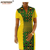 plus size african women dress AFRIPRIDE private custom short sleeve knee-length casual fall dress pure cotton linings A722557 - Surprise store