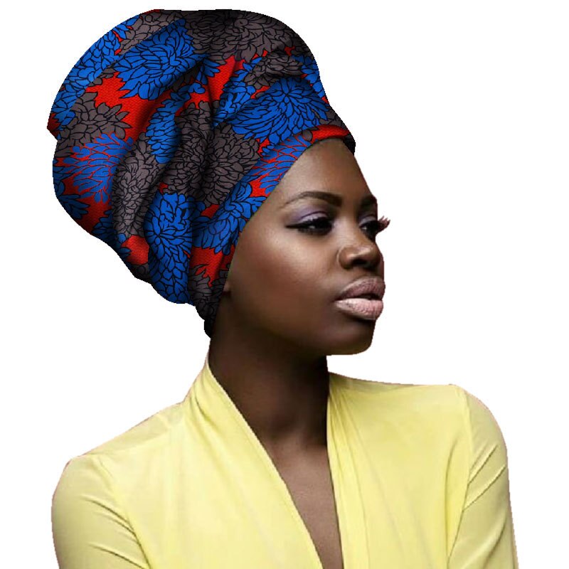 2020 African Fashion Headwrap Women Cotton Fabric Traditional Headtie Scarf Turban pure Cotton