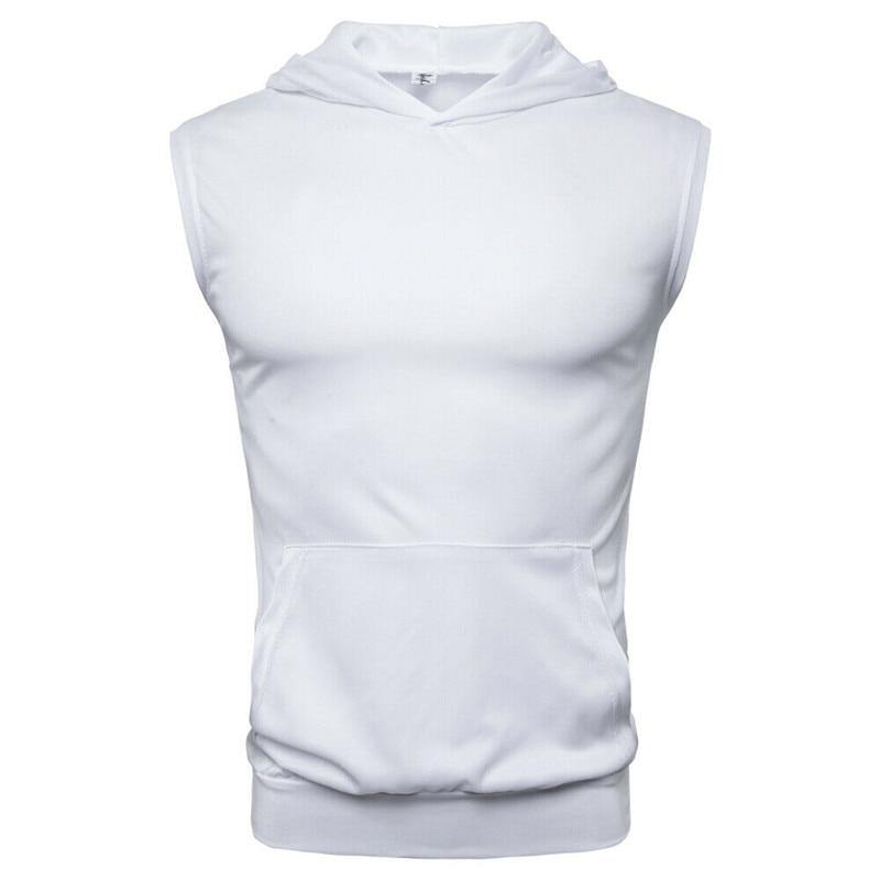 Men Muscle Hoodie Sleeveless Tank Tops Bodybuilding Workout Fitness Shirts Vest Tops Men's Clothing - Surprise store