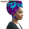 2020 fashion african headwraps+earings 2 piece sets for women bazin riche african head scarf pure cotton A19H002 AFRIPRIDE